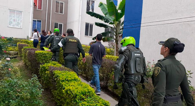 Operativo realizado por la Policía. Foto: Alcaldía de Ibagué.