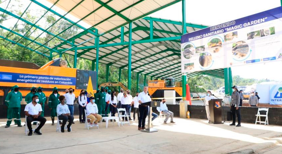 Acto de entrega de planta de valorización energética en San Andrés. Foto: René Valenzuela. MVCT. 