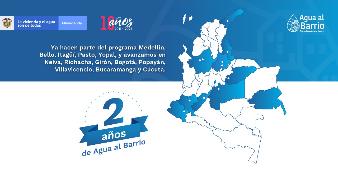 ‍Dos años de Agua al Barrio. Diseño: Liz Carrero. MVCT. 