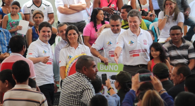 El Gobierno Nacional entregó hoy 155 viviendas gratis en Dosquebradas, Risaralda