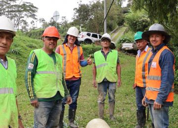 FOTOGRAFÍA PERSONAL DE OBRA DE REHABILITACIÓN DE LAS ADUCCIONES CAMPOALEGRE Y LOS CUERVOS.