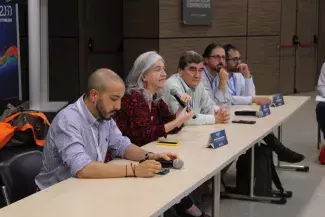 La ministra Catalina Velasco durante el congreso de Camacol, en el cual destacó que para el Gobierno Nacional el sector edificador es fundamental y también tiene estrecha relación con el agua. Foto: Dania Asprilla (MVCT). 